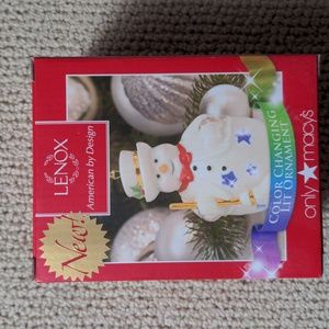 Lenox color changing lit ornament snowman